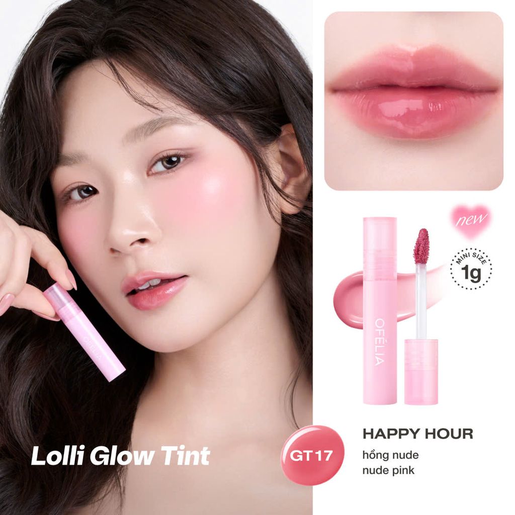 Son Tint Bóng Lolli Glow Tint Ofelia 3.9g ( GT17, GT18 ) NEW