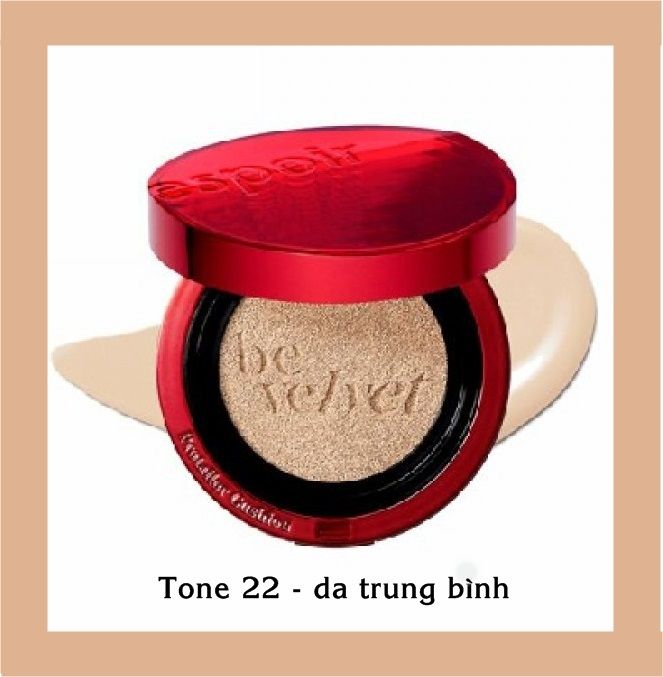 Phấn Nước Che Phủ Hoàn Hảo Espoir Pro Tailor Be Velvet Cover Cushion SPF 34 PA++ (Kèm lõi + Túi)