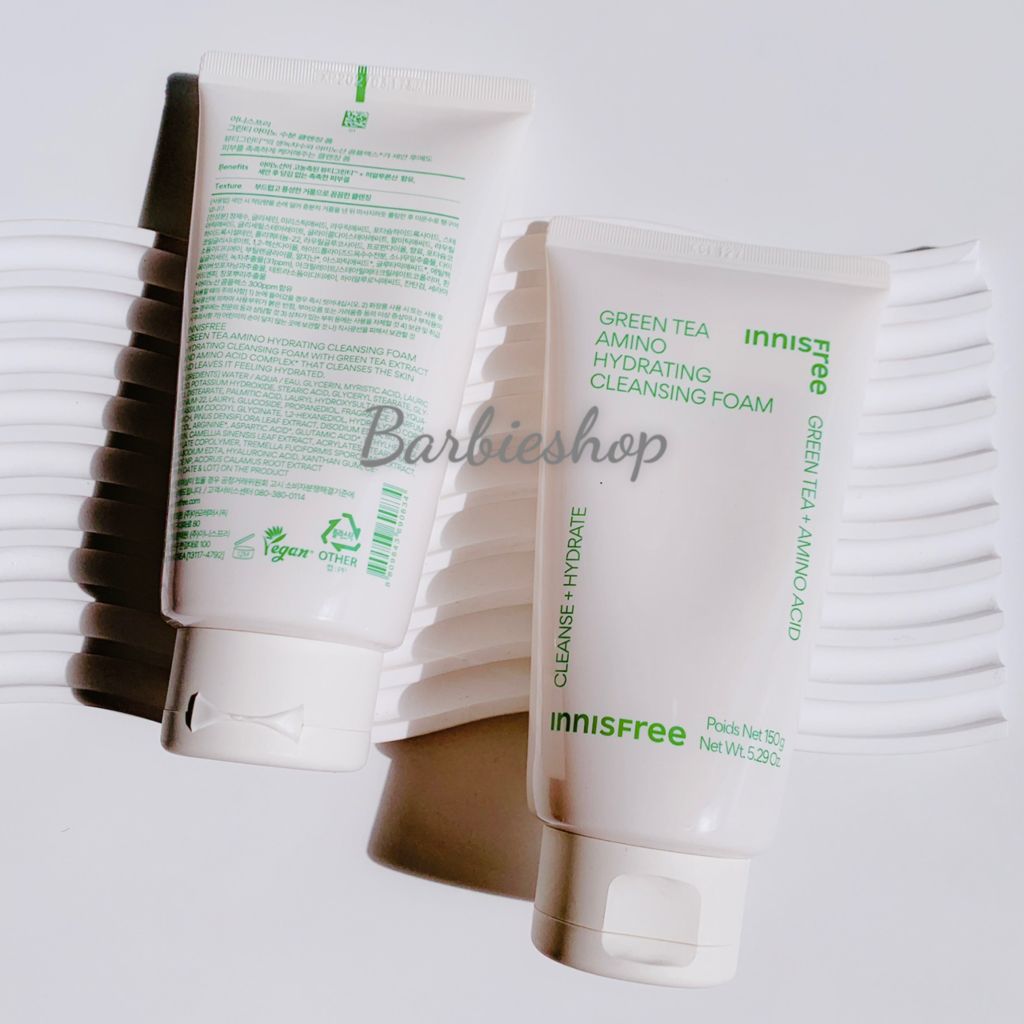 Sữa Rửa Mặt Innisfree Green Tea Hydrating Amino Acid -  Bija Trouble - Volcanic Pore BHA Cleansing Foam 150g