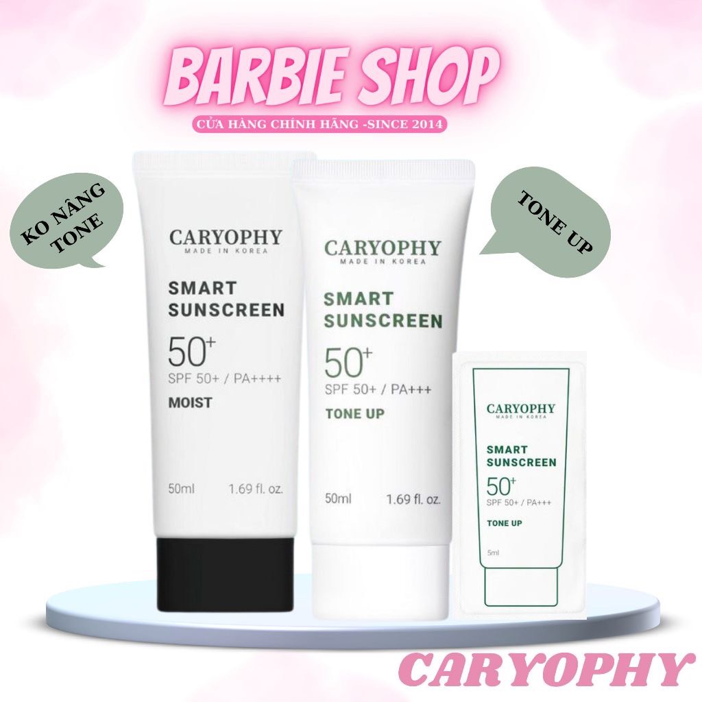 Kem Chống Nắng Caryophy Smart Sunscreen Tone Up - Smart Moist Sunscreen SPF50+/Pa+++ 50ml