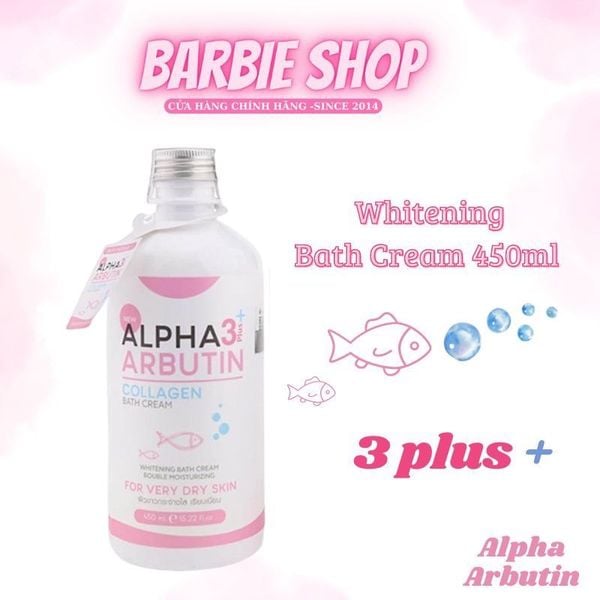 Sữa Tắm Trắng Da Alpha Arbutin 3+ Plus Collagen Bath Cream 350ml - Thái Lan