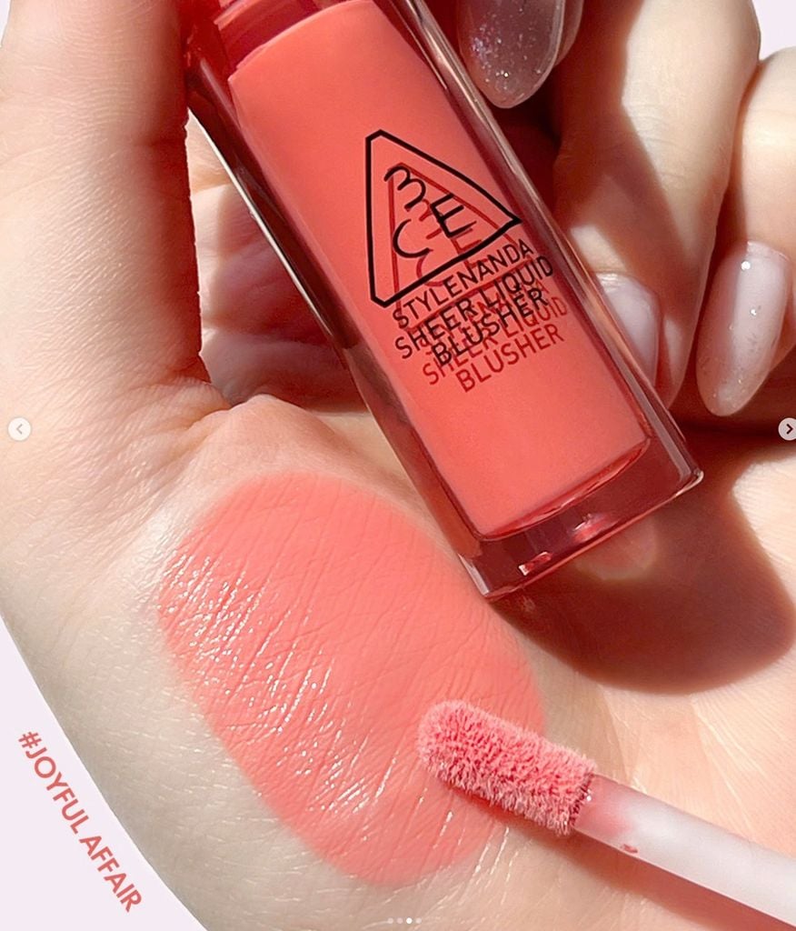 Má Hồng 3CE Sheer Liquid Blusher Dạng Kem (Our Way + Cozy Peach + Side Piece + Joyful Affair + Soft Fig) 3g