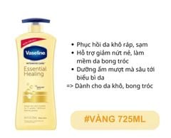 Dưỡng Thể Vaseline 725ML Mẫu Mới Vòi Xanh (Đủ Màu)