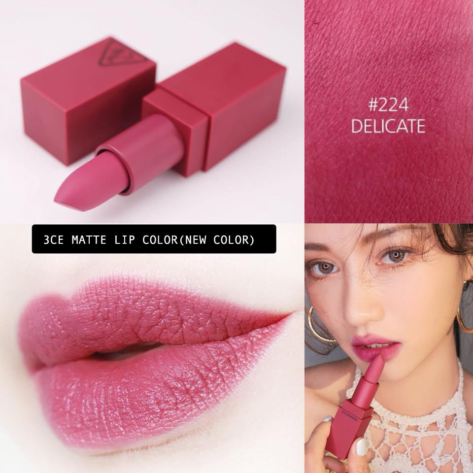 Son Thỏi Lì 3CE Mood Recipe Matte Lip Color (218 - 219 - 220 - 221 - 222 - 223 - 224 - 909 - 227 - 228 - 229 - 230 - 231)