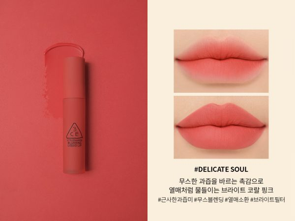 Son Kem 3CE Blurring Liquid Lip #So Over #Pull Off #Start Now  5,5g