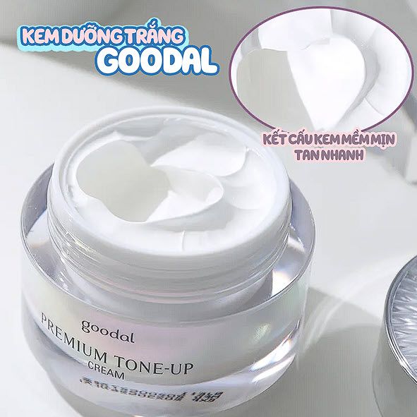 Kem Dưỡng trắng da Goodal Premium Snail Tone Up Cream 30ml & Vita-C Dark Spot Care 50ml
