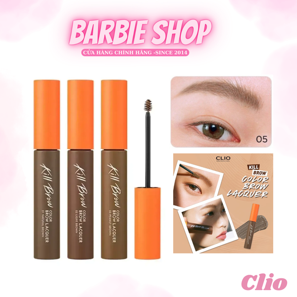 Mascara Chân Mày Clio Kill Brown Color Brow Lacquer 6G