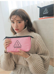 Túi Vải Đựng Mỹ Phẩm 3CE Rumour Pouch Pink - Black