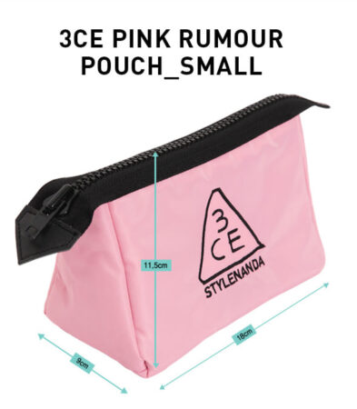 Túi Vải Đựng Mỹ Phẩm 3CE Rumour Pouch Pink - Black