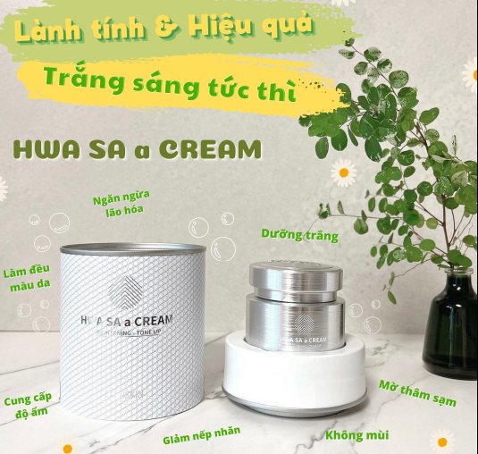 Kem Dưỡng Trắng Da Cá Hồi Salmon Oil / HWA SA A CREAM Brightening Tone Up - CRE8SKIN 80g