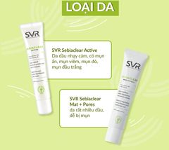 Kem Mặt Dưỡng Ẩm Trị Mụn SVR Mat+ Pores Sebiaclear 40ml - dạng kem