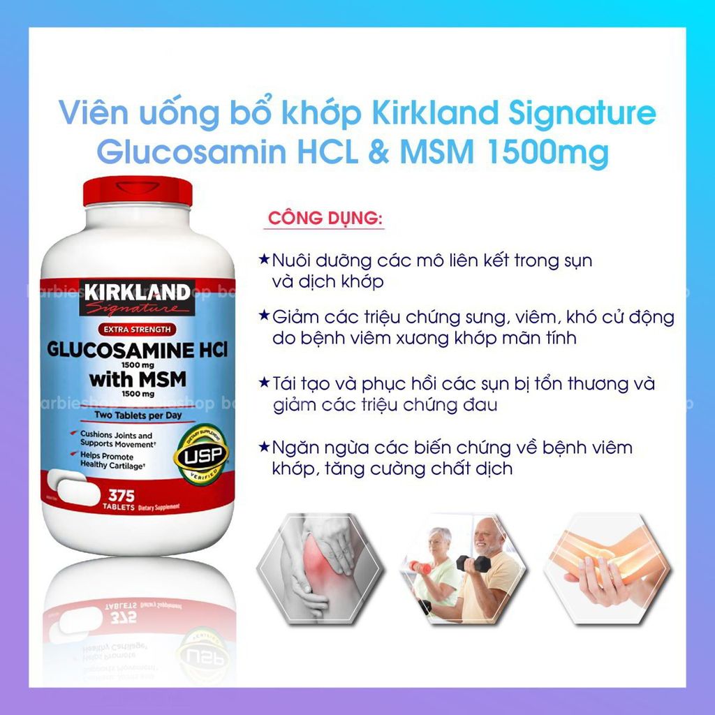 TPCN Kirkland Glucosamine Bổ Xương Khớp 375 Viên USA