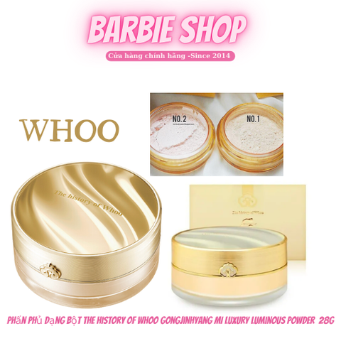 [ Tem LG ] Phấn Phủ Bột The History Of Whoo Luxury Luminous Powder (Tone 1,2)