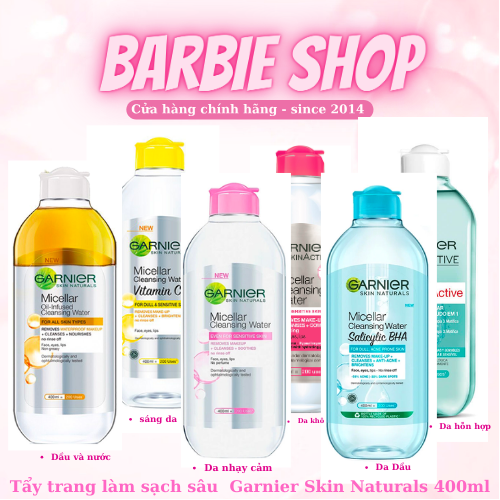 [Đủ Màu] Nước Tẩy Trang Garnier Micellar Cleasing Water 125ml - 400ml
