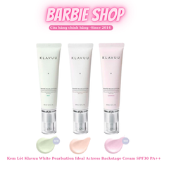 Kem Lót Klavuu White Pearlsation Ideal Actress Backstage Cream 30ml ( Màu Be - Original, Hồng Rose, Tím Lavender, Xanh Mint)