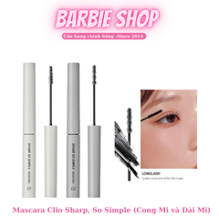 [Mẫu Mới] Mascara Clio So Simple Curling + Longlash (01, 02) - Màu Xám