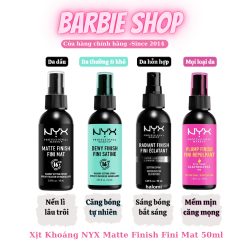 Xịt Khóa Nền Cố Định Lớp Trang Điểm NYX Long Lasting Setting Spray 60ml