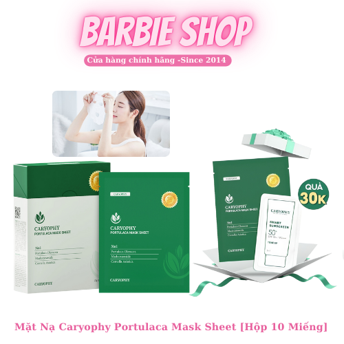 Mặt Nạ Giảm Mụn Caryophy Portulaca Mask Sheet 3in1 22g