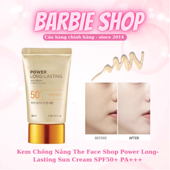 Kem Chống Nắng The Face Shop Power Long Lasting Sun Cream SPF50+ PA+++ (50ml)