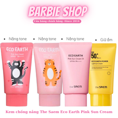 Kem Chống Nắng The Saem Eco Earth Power - Hồng