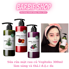 [Mẫu Mới Nhất] Sữa Rửa Mặt Vegitoks Rau Củ Thải Độc Hoa Quả - 300ml