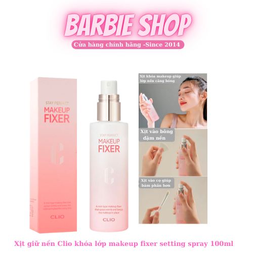 Xịt Khóa Nền Clio Stay Perfect Makeup Fixer 100ml
