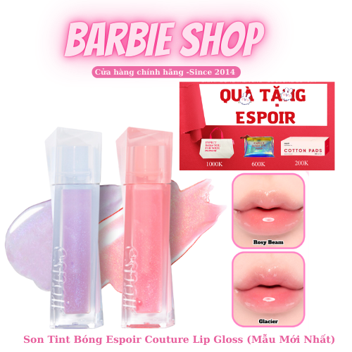 [Mẫu Mới] Son Bóng Espoir Couture Lip Gloss (Rosy Beam, Glacier)