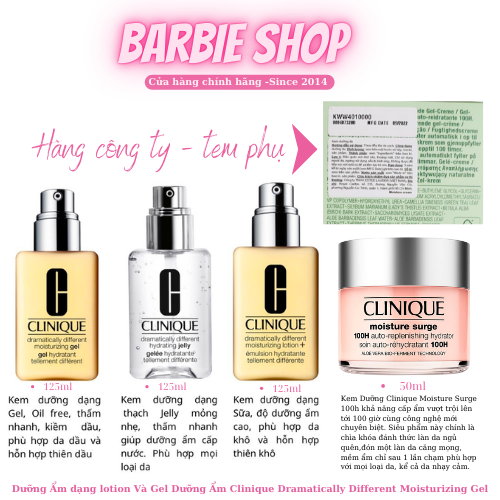 Kem Dưỡng Ẩm Clinique Dramatically Different 50ml - 125ml - Moisturizing Gel, Hydrating Jelly, Moisturizing Lotion