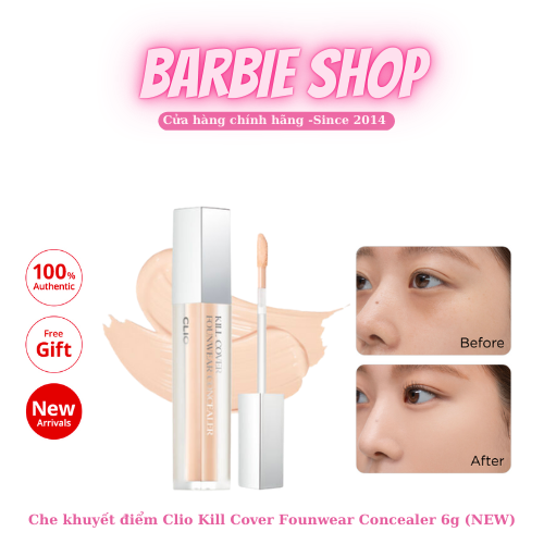 Che Khuyết Điểm Clio Kill Cover Founwear Concealer 6g (Tone 2-BP, Tone 3-BY)