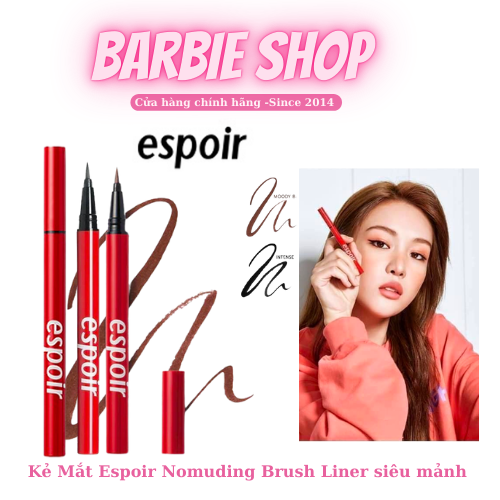 Kẻ Mắt Espoir Nomudging Brush Liner Đen + Nâu