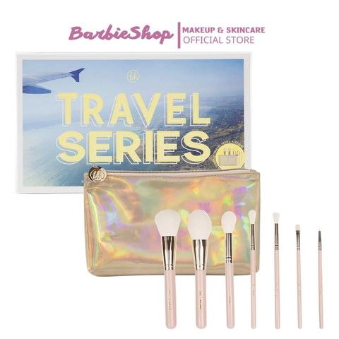 Bộ Cọ Trang Điểm BH Travel Series Face & Eye Brush Set With Bag 7 cây - cọ túi bầu trời