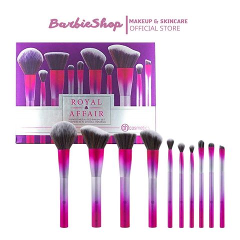 Bộ Cọ Trang Điểm BH Cosmetics Royal Affair Brush Set 10 Cây - cọ ko túi