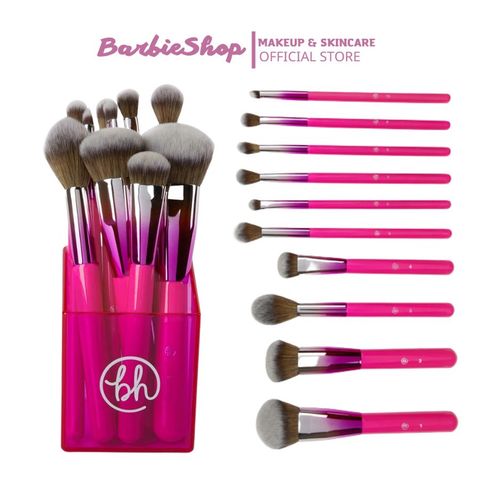 Bộ Cọ Trang Điểm BH Cosmetics Midnight Festival Brush Set 10 Cây - cọ cắm hồng