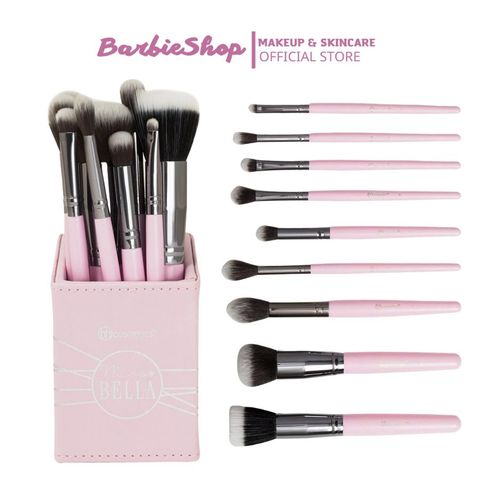 Bộ Cọ Trang Điểm BH Cosmetics Ms Bella Brush Set 9 Cây Kèm Lọ Cắm