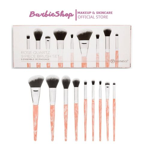 Bộ Cọ Trang Điểm BH Cosmetics Rose Quartz Brush Set 9 Cây - cọ ko túi