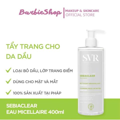 Nước Tẩy Trang Dành Cho Da Dầu Mụn SVR Sebiaclear Eau Micellaire - 400ml