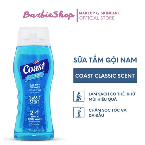 Sữa Tắm Gội Coast Hair & Body Wash 532ml