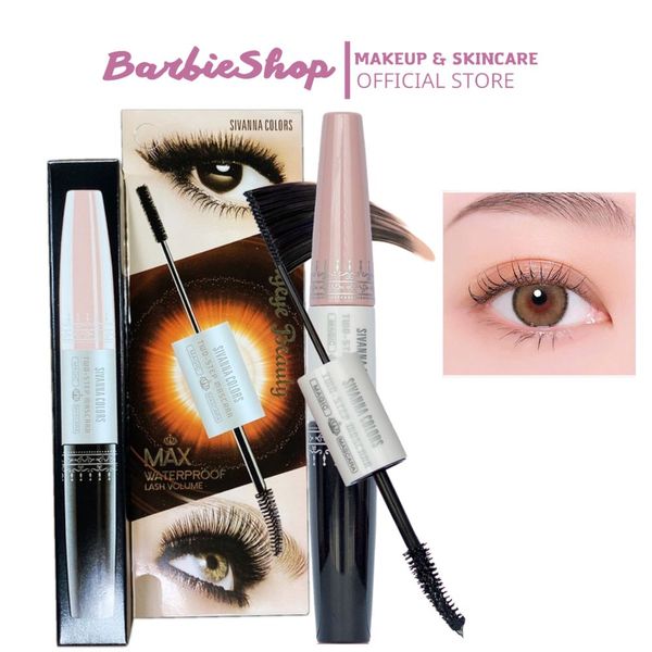 Mascara 2 Đầu Dài Và Dày Mi, Chống Nước Sivanna 6X HF891 Max Waterproof