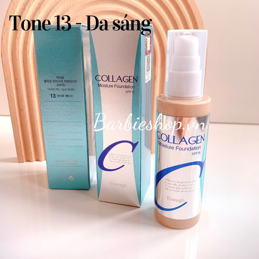 Kem Nền Enough Foundation 100ml Đủ Dòng (Ultra X10 Cover Up Collagen, Collagen Moisture SPF15, 8 Peptide Full Cover Perfect, Rich Gold Double Wear, Collagen 3 in 1 Whitening Moisture)