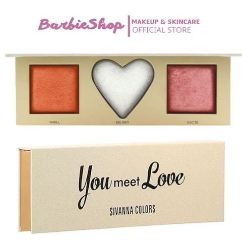 Bảng Má Hồng + Highlight Sivanna Colors You Meet Love HF3025