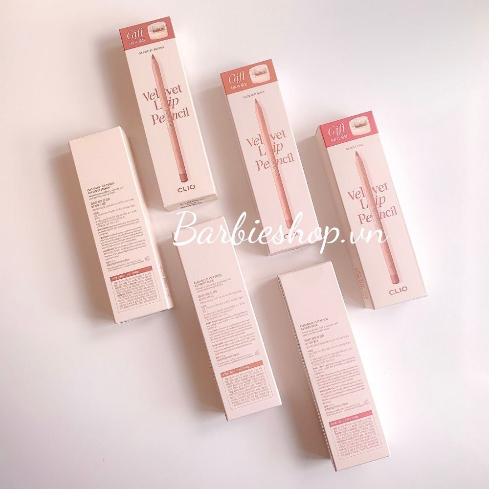 Chì Kẻ Viền Môi Clio Velvet Lip Pencil Kèm Gọt Chì