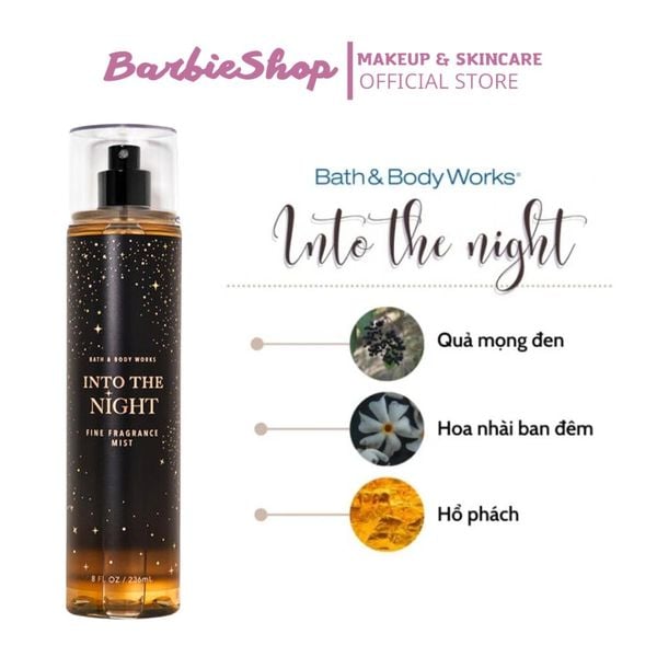 [Mẫu Mới] Xịt Body Into The Night Bath & Body Work Mist - 236ml