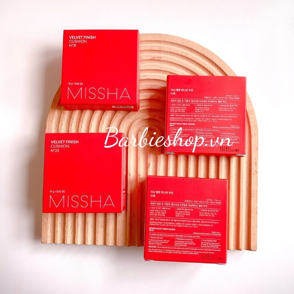 Phấn Nước Missha Velvet Finish Cushion Đỏ Phiên Bản Mới 15g