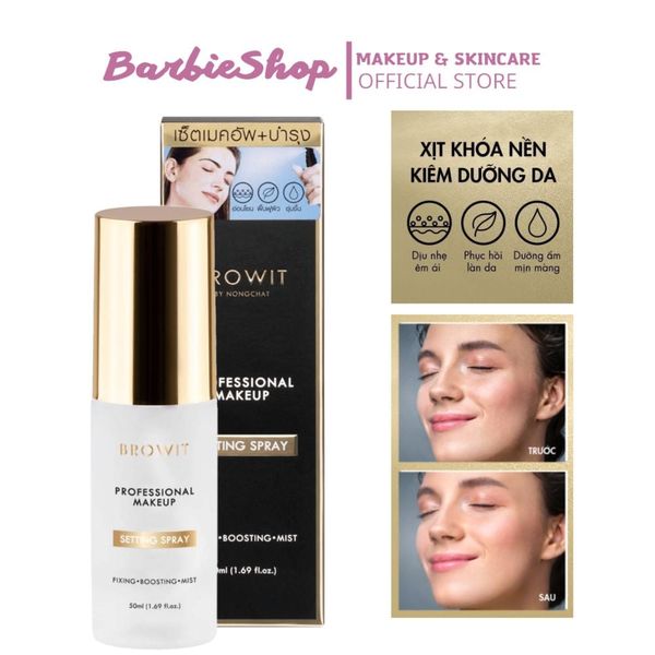 Xịt Khoá Nền Browit By Nongchat Professional Makeup Setting Spray 50ML