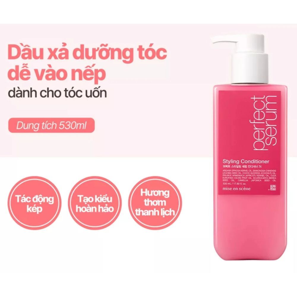Dầu Gội & Dầu Xả Phục Hồi Tóc Miseen Scene Perfect Serum Hàn Quốc 680ML (Hồng , Đỏ, Cam)