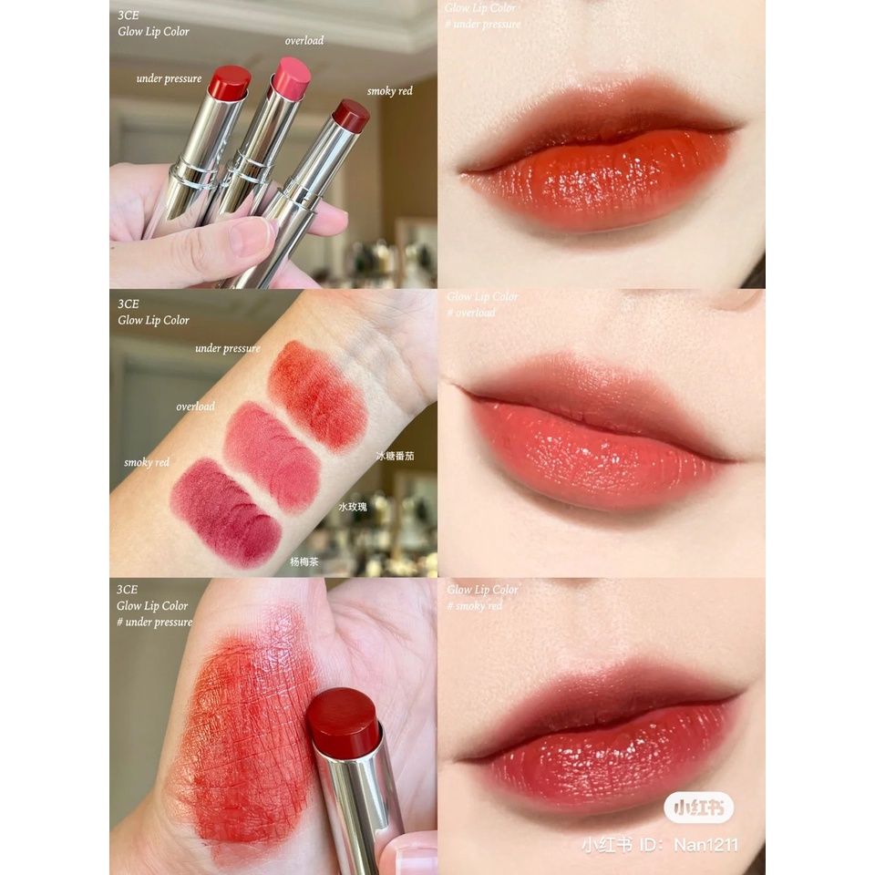 Son Thỏi Dưỡng Ẩm Môi 3CE Glow Lip Color - 3g