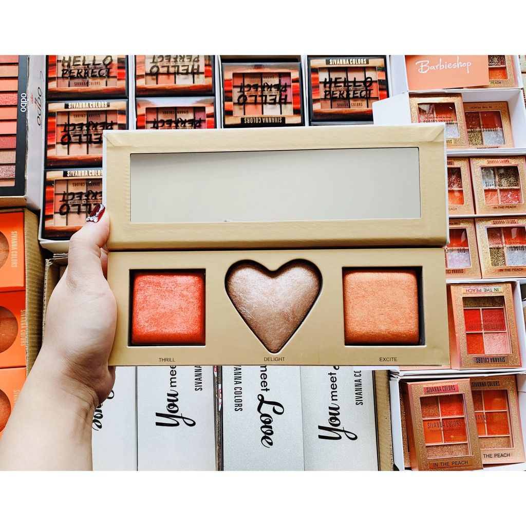 Bảng Má Hồng + Highlight Sivanna Colors You Meet Love HF3025