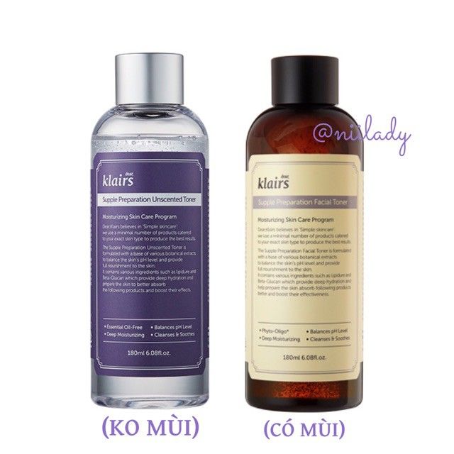 Nước Hoa Hồng Klairs Supple Preparation Unscented + Facial Toner 30ml - 180ml