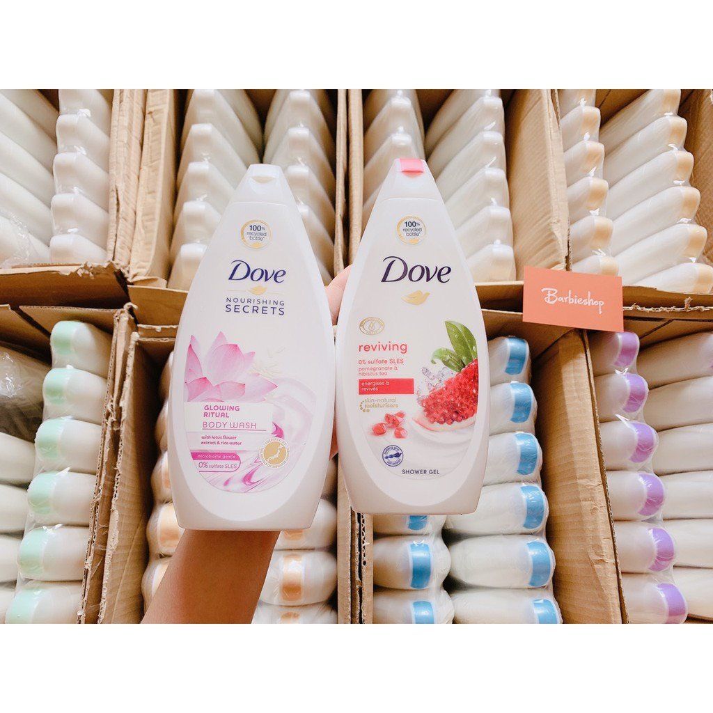 Sữa Tắm Dove Đủ Mùi 500ml #Hoa sen #Dừa #Hạt dẻ #Yến mạch