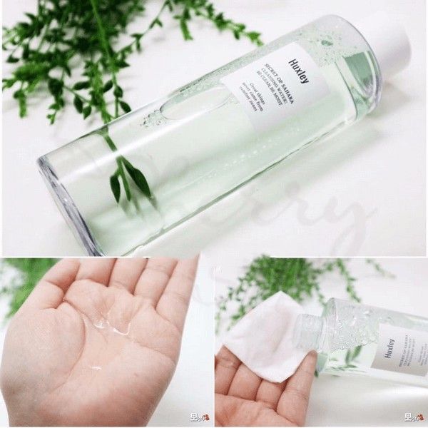 Nước Tẩy Trang Chiết Xuất Xương Rồng Huxley Cleansing Water : Be Clean, Be Moist 200ml